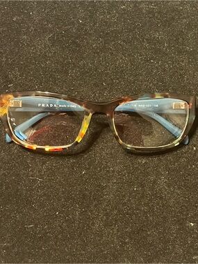 Prada women Multicolor Tortoiseshell Eyewear Frames - Blue Temples